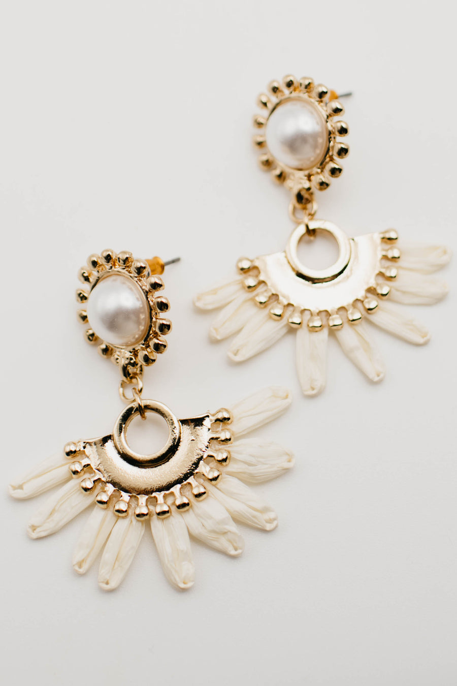 The Maya Floral Raffia Earring