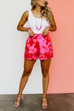 The Zadie Floral Satin Paper Bag Shorts - FINAL SALE