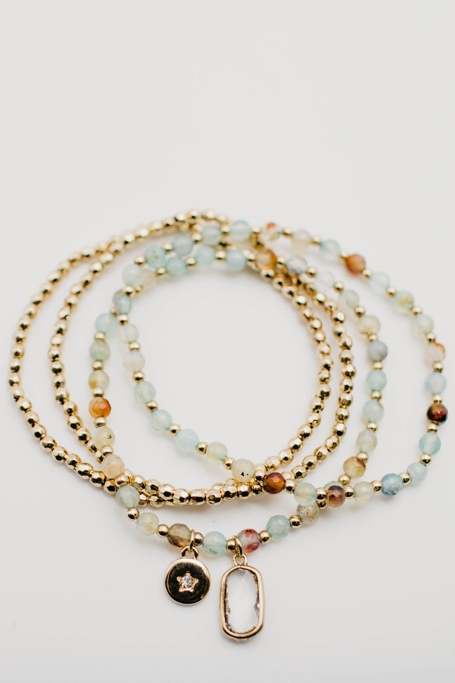 The Mckenna Charm Stretch Bracelet Set