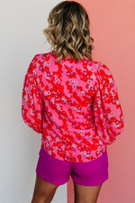 The Damon Split Neck Blouse - FINAL SALE