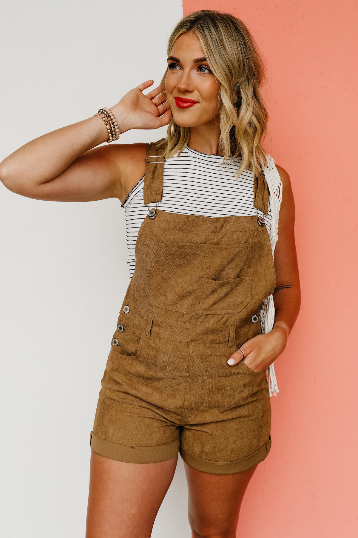 Corduroy overalls shorts sale