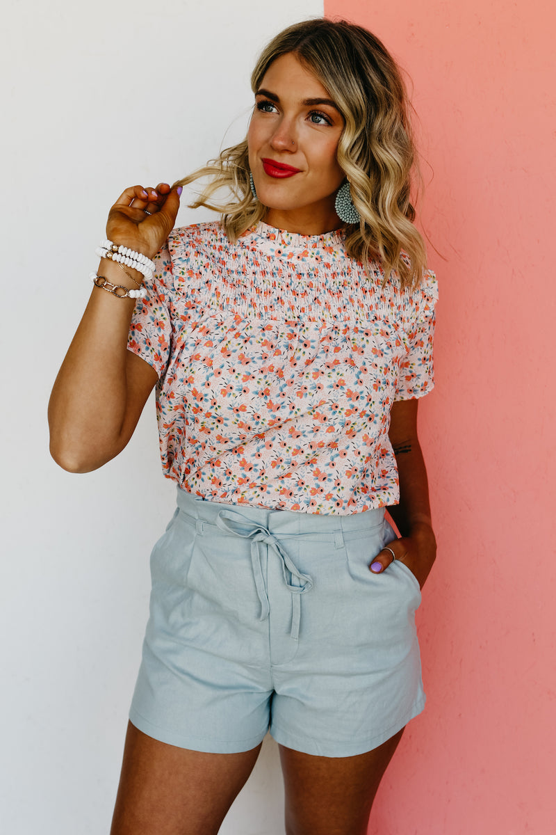 The Breece Floral Smocked Blouse - FINAL SALE