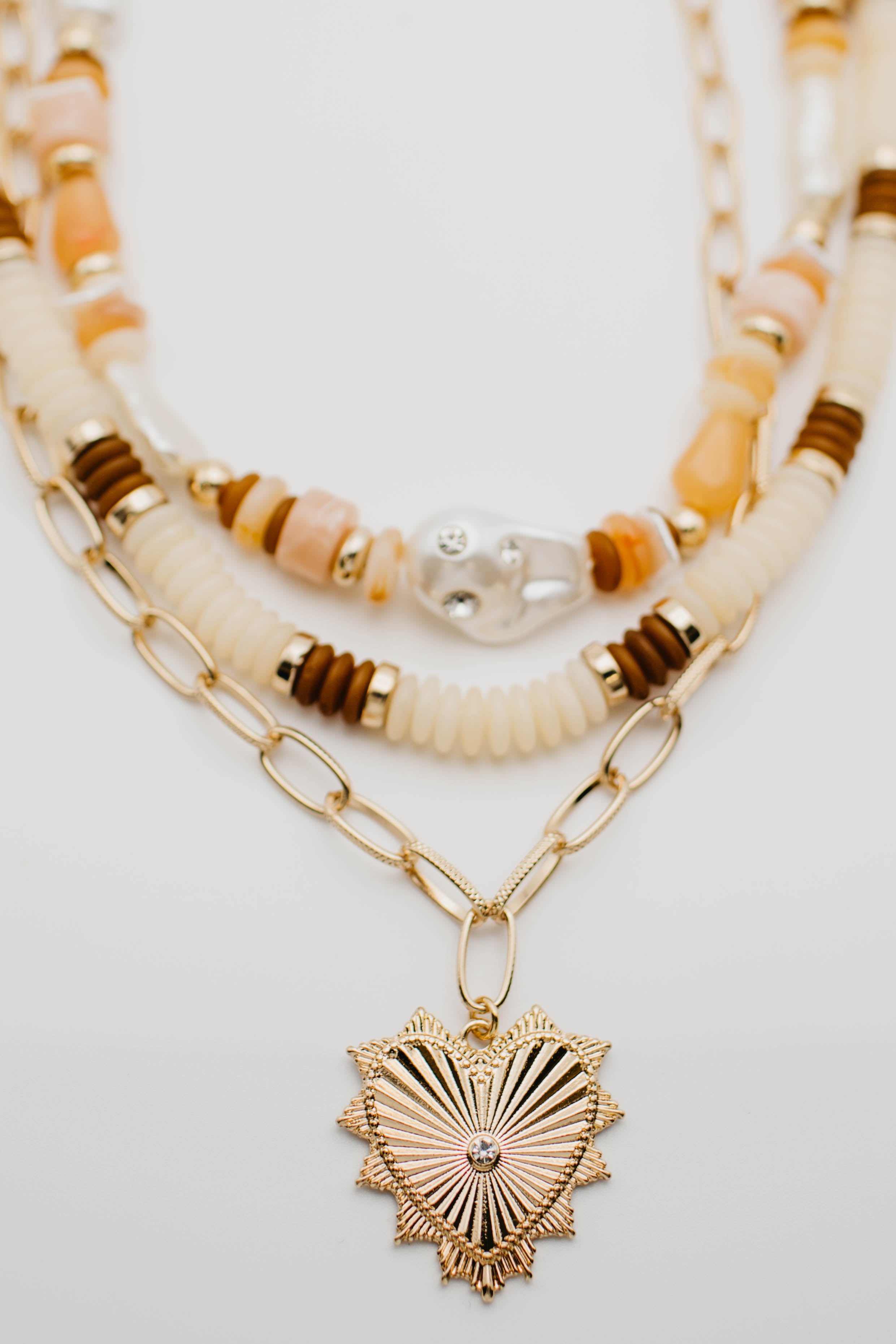 The Kennedy Chunky Vintage Heart Necklace