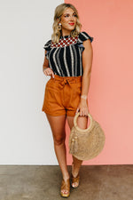 The Kaylie Mixed Print Top