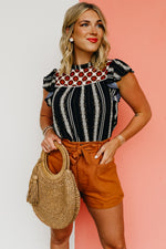 The Kaylie Mixed Print Top