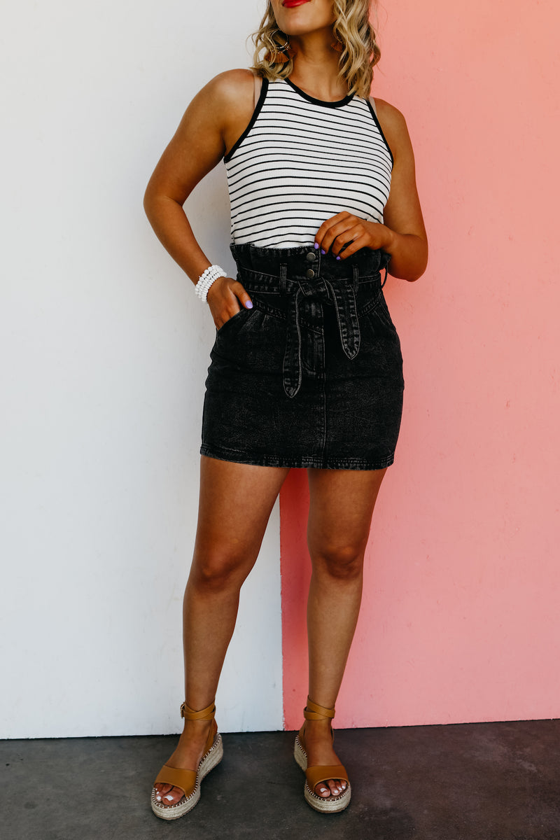 The Jamie Acid Wash Denim Mini Skirt - FINAL SALE