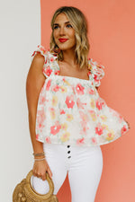 The Braylen Floral  Elastic Band Tank Top - FINAL SALE