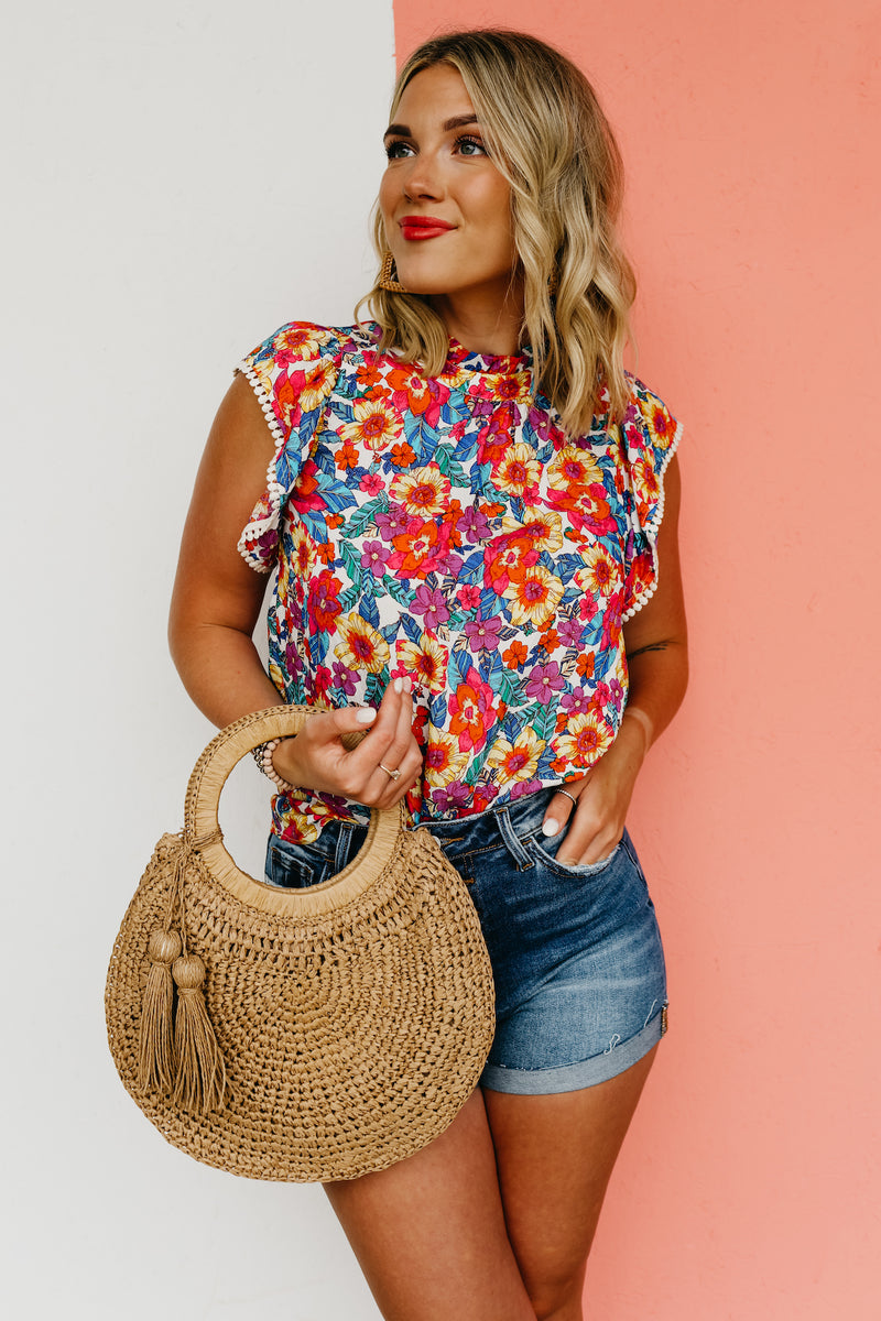 The Eliana Flutter Sleeve Top - FINAL SALE