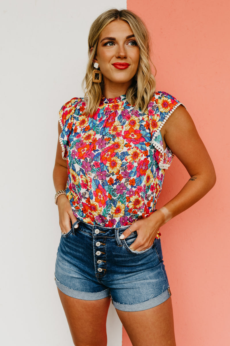 The Eliana Flutter Sleeve Top - FINAL SALE