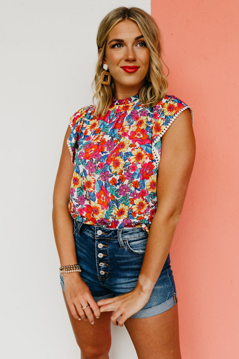The Eliana Flutter Sleeve Top - FINAL SALE