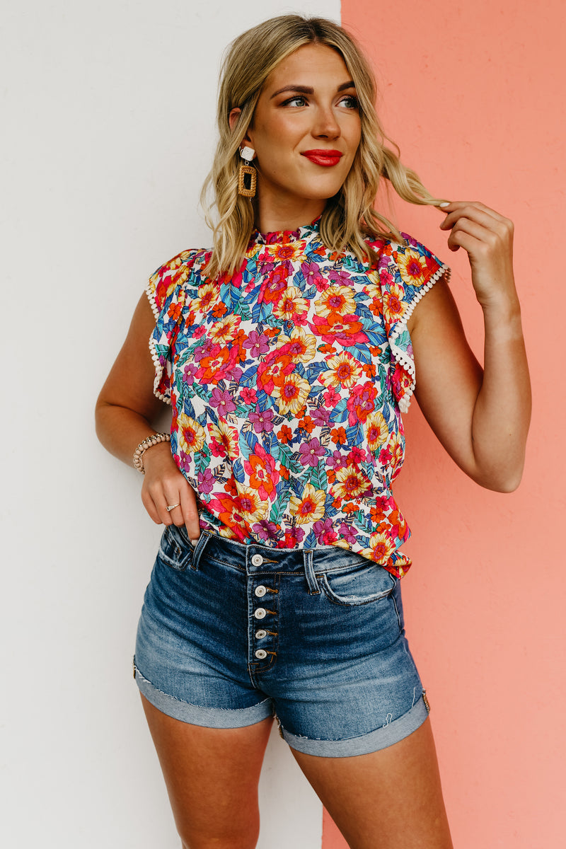 The Eliana Flutter Sleeve Top - FINAL SALE