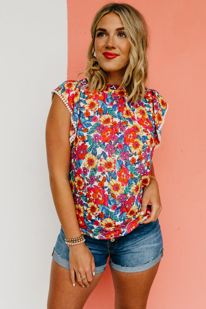 The Eliana Flutter Sleeve Top - FINAL SALE