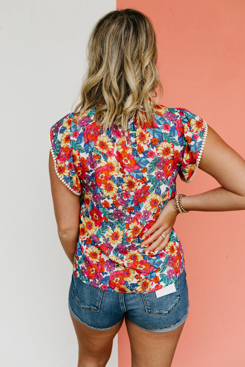 The Eliana Flutter Sleeve Top - FINAL SALE