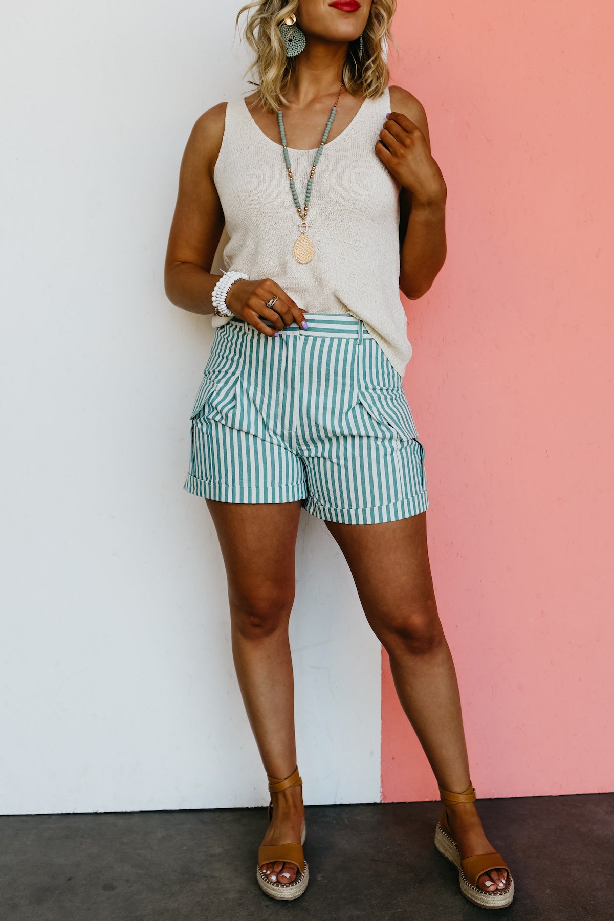 The Jazlynn Striped Cargo Shorts - FINAL SALE | MOD Boutique