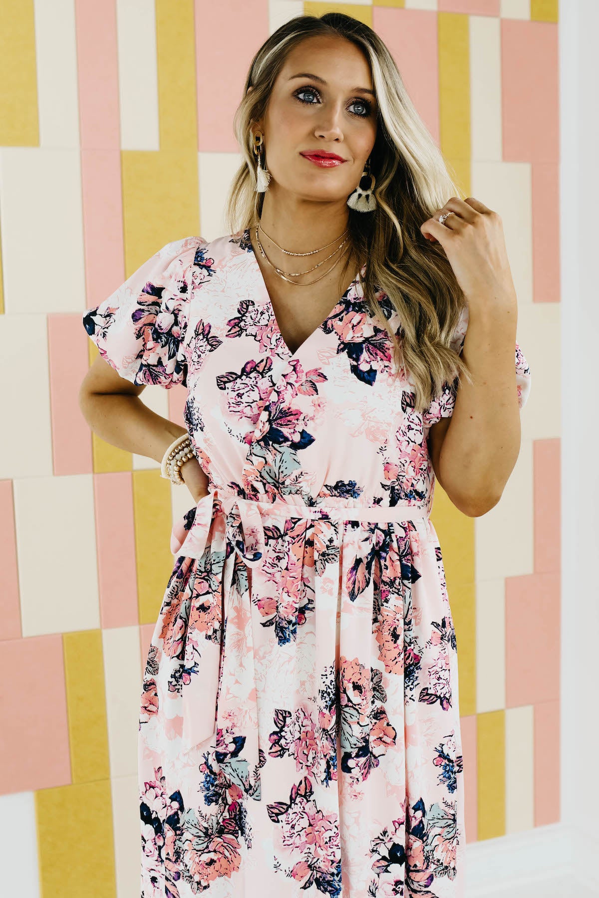 The Andy Graphic Floral Surplice Maxi Dress - FINAL SALE