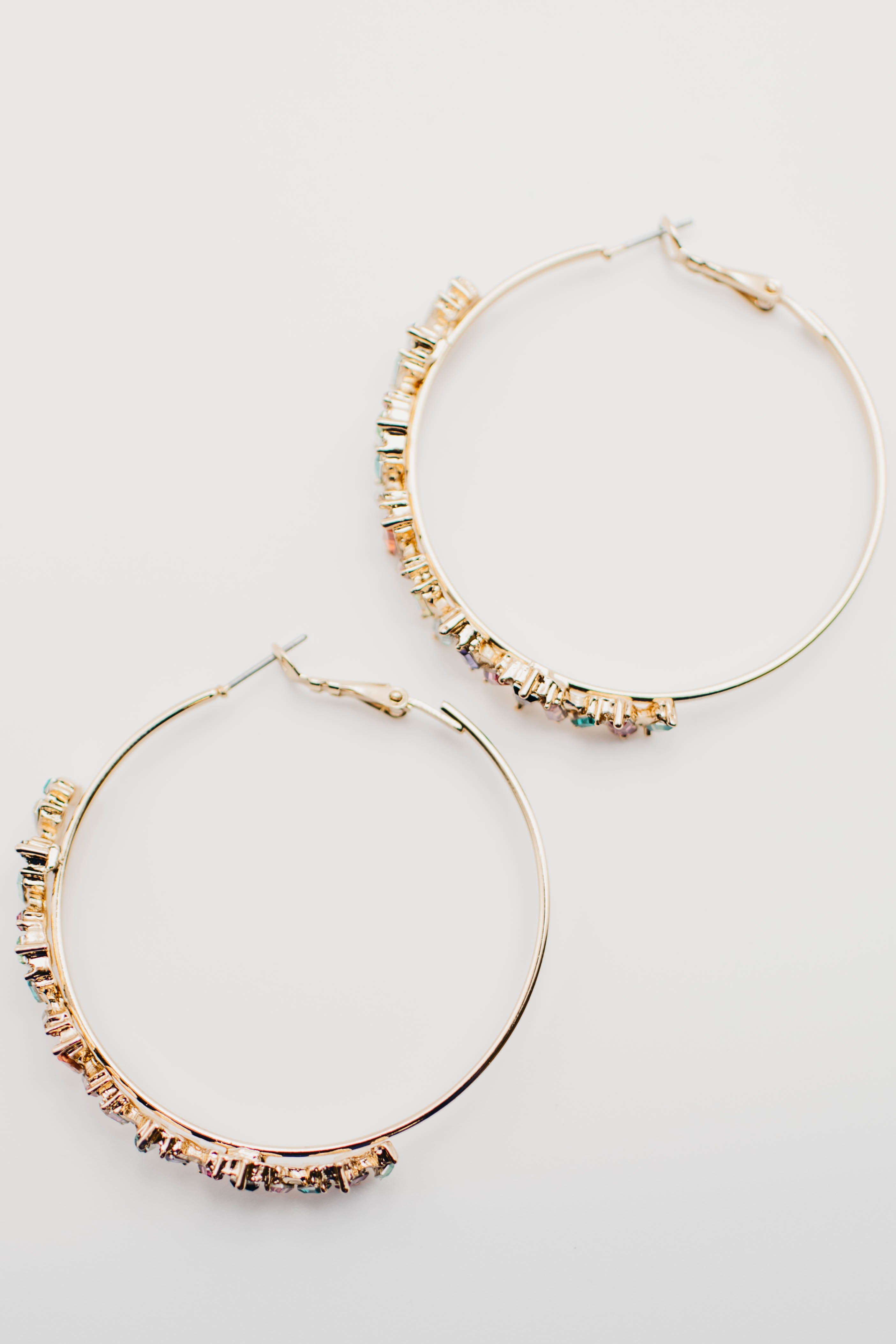 The Elijah Rhinestone Hoop Earring
