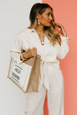 The Velma Stripe Front Tie Top
