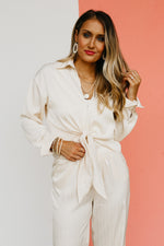 The Velma Stripe Front Tie Top
