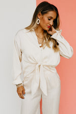 The Velma Stripe Front Tie Top