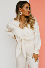 The Velma Stripe Front Tie Top