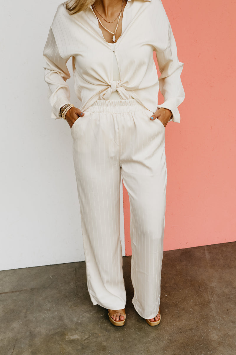 The Louise Stripe Wide Leg Pants