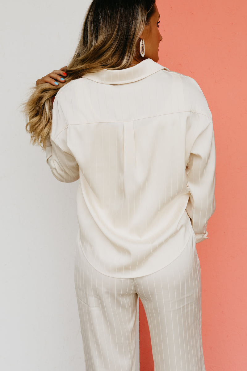 The Velma Stripe Front Tie Top