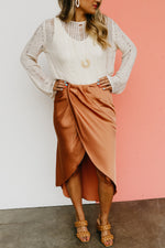 The Prissy Front Slit Midi Skirt