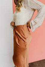 The Prissy Front Slit Midi Skirt
