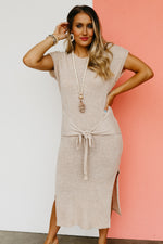 The Trista Tie Front Sweater Dress