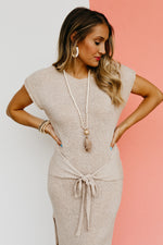 The Trista Tie Front Sweater Dress
