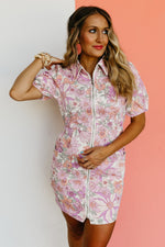 The Declan Twill Floral Mini Dress - FINAL SALE