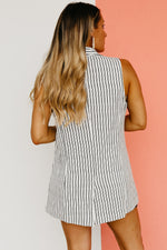 The Kehlani Sleeveless Pinstripe Vest