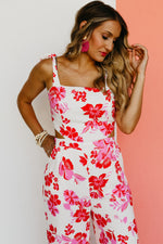 The Cai Cutout Floral Jumpsuit - FINAL SALE
