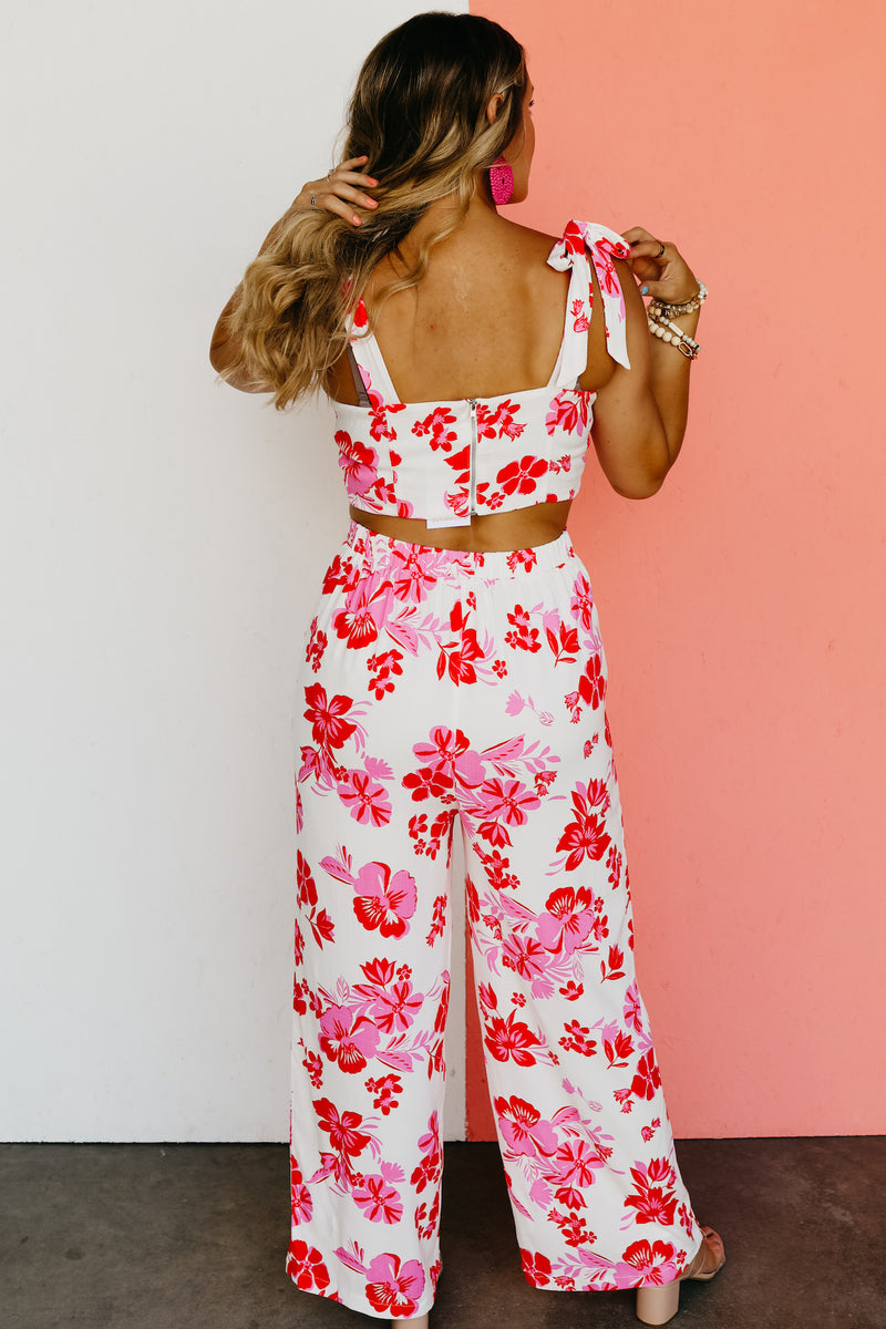 The Cai Cutout Floral Jumpsuit - FINAL SALE