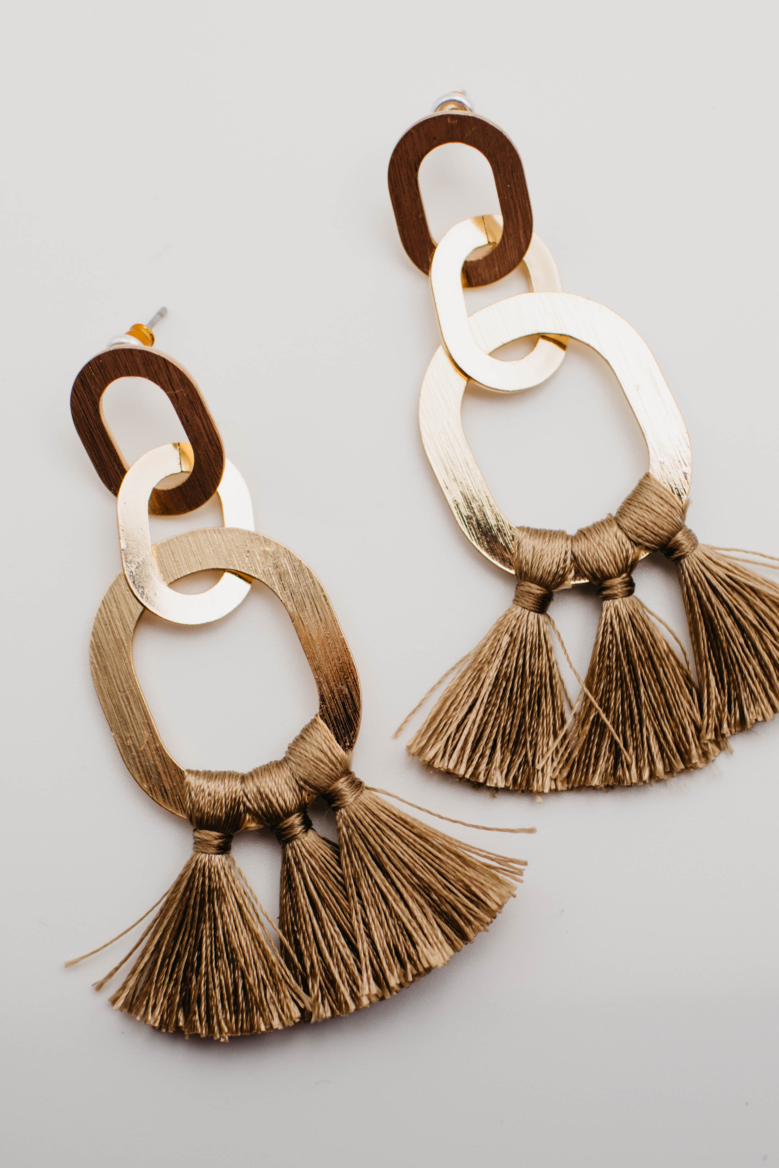 The Olyve Linked Tassel Earring MOD Boutique