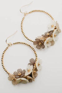 The Elley Floral Hoop Earring