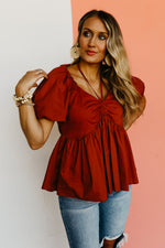 The Leland Shirred Neck Tie Top - FINAL SALE