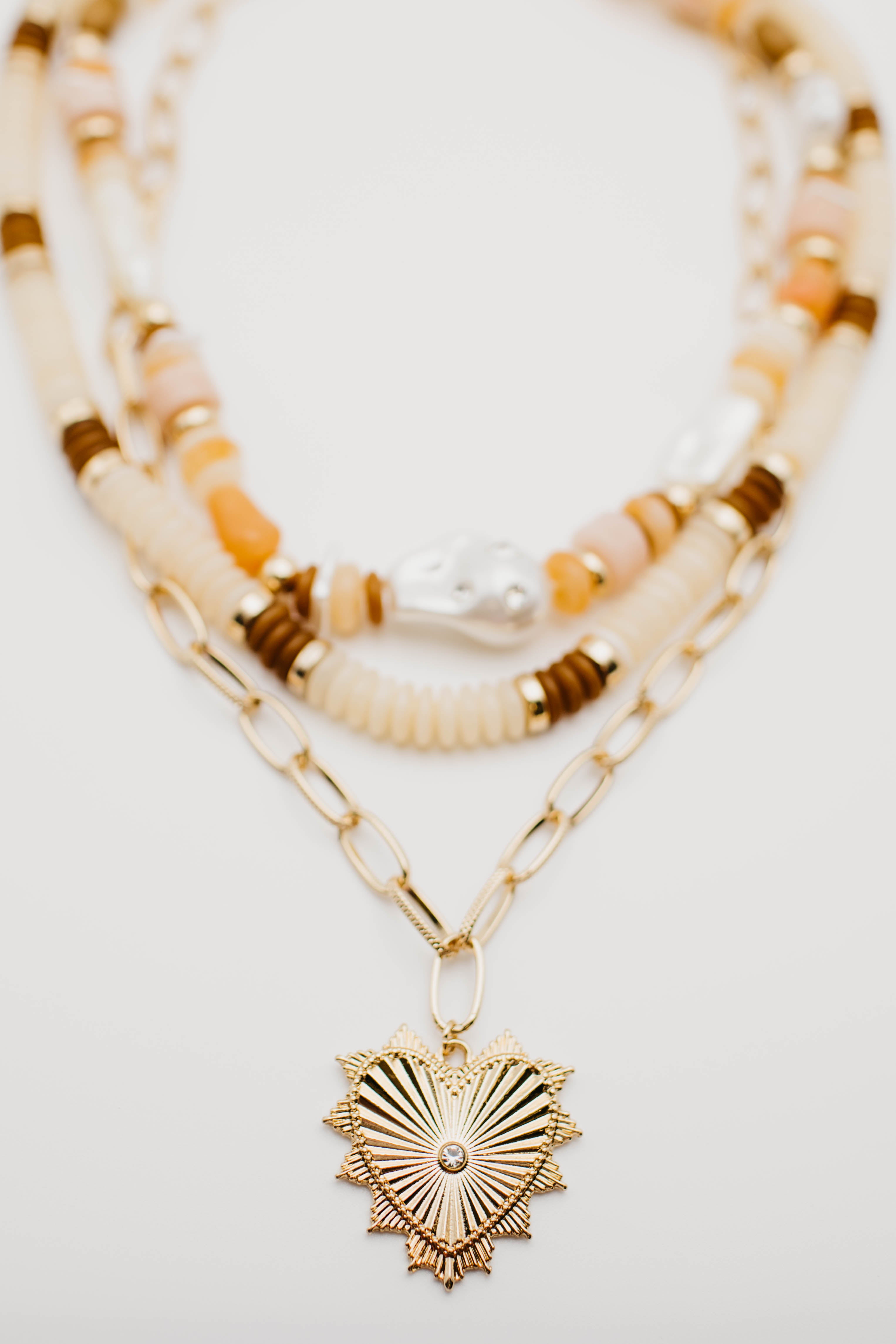 The Kennedy Chunky Vintage Heart Necklace