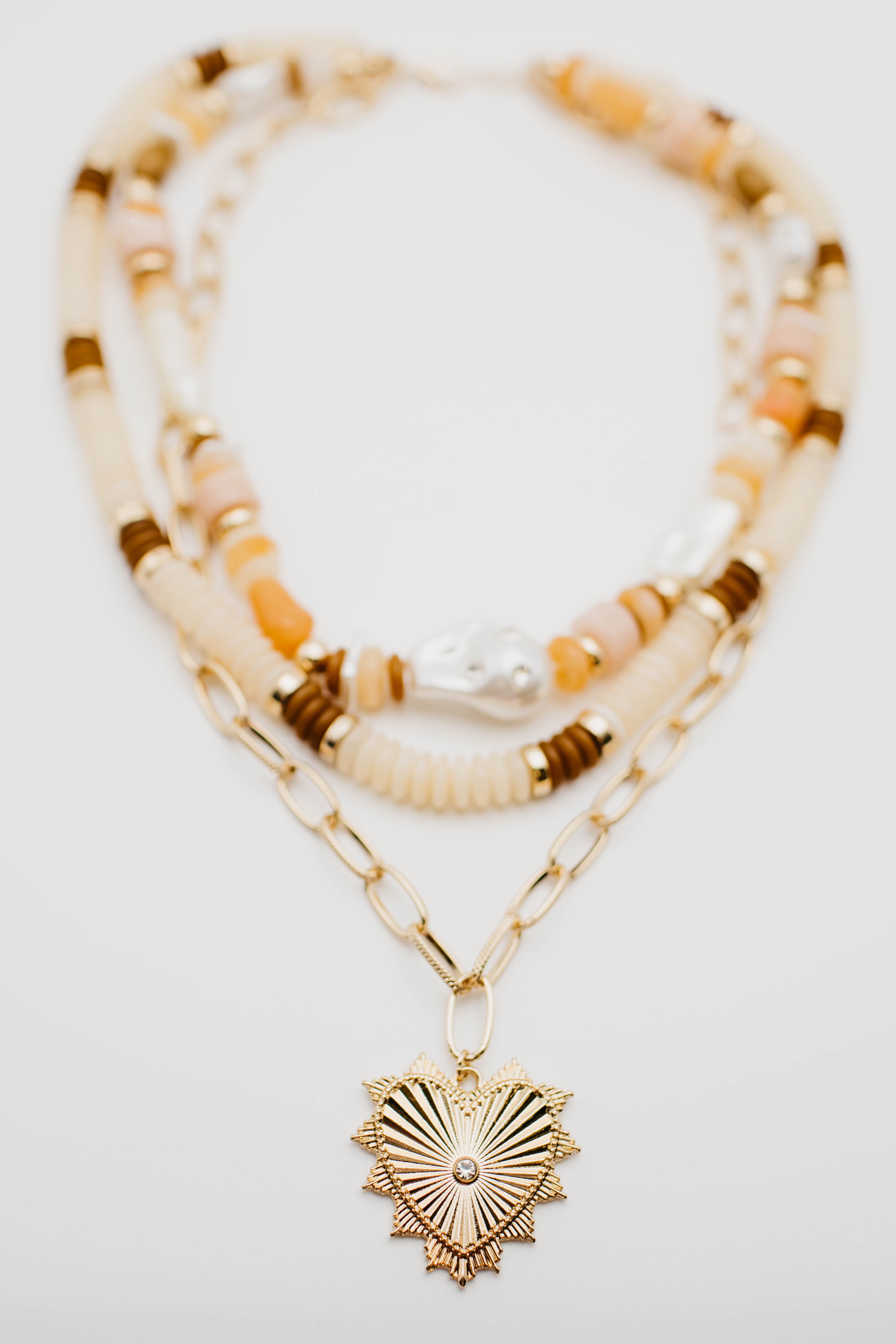 The Kennedy Chunky Vintage Heart Necklace