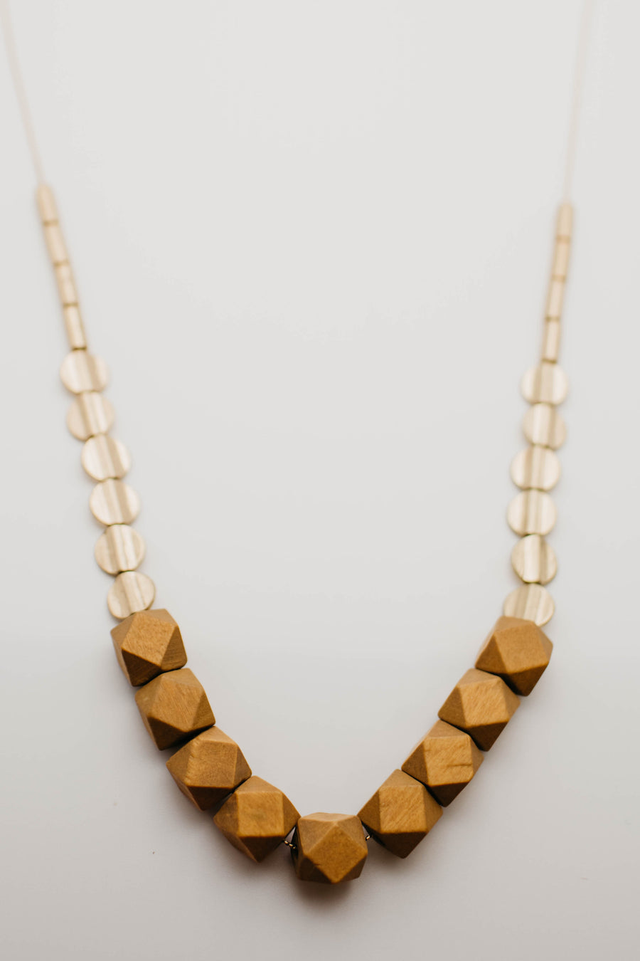 The Fatima Wood Bead Necklace