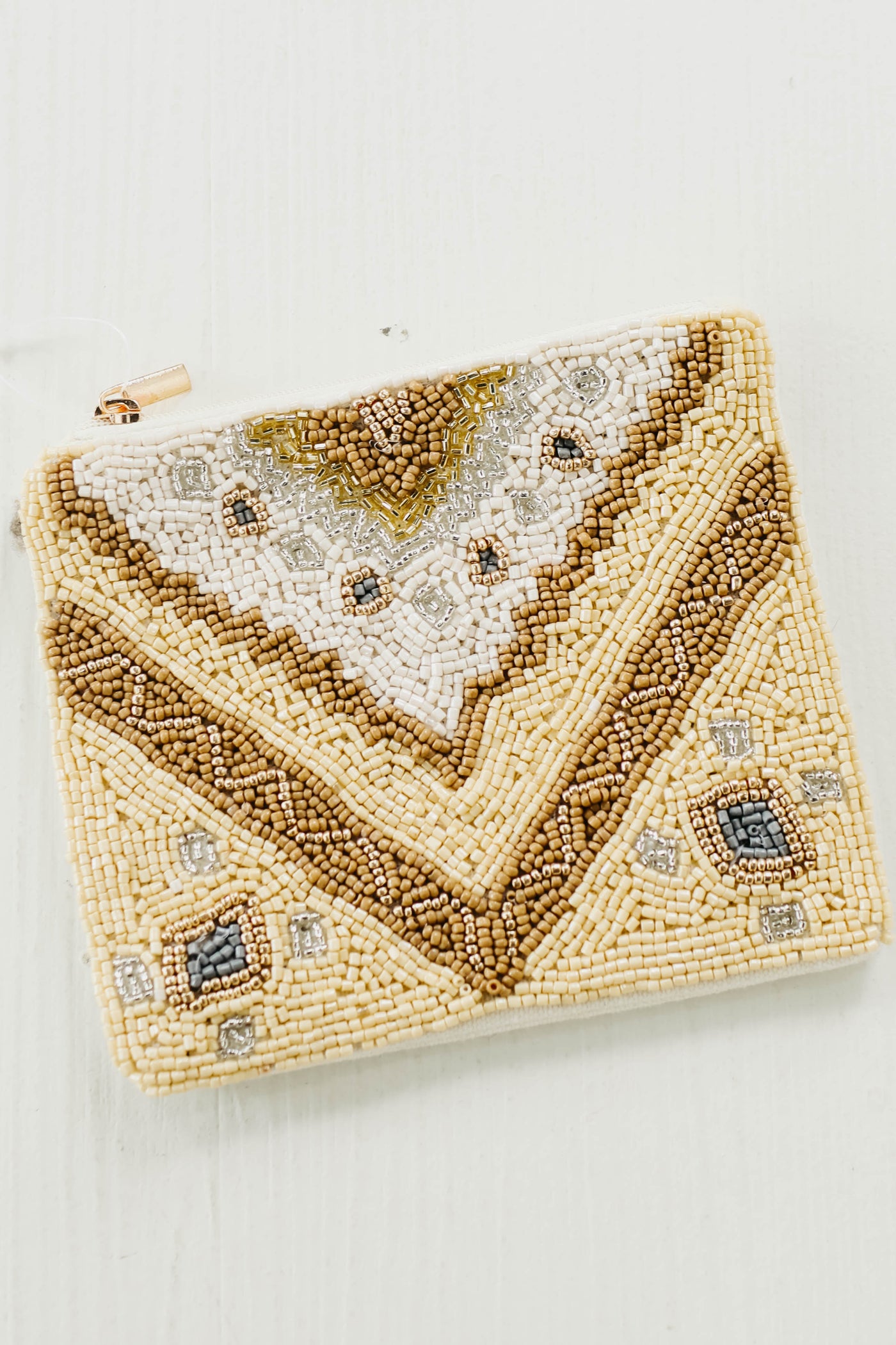 The Katie Seed Bead Coin Pouch  - FINAL SALE