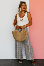 The Margot Wide Leg Print Pants - FINAL SALE