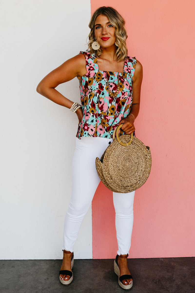 The Edith Mixed Print Tank Top - FINAL SALE