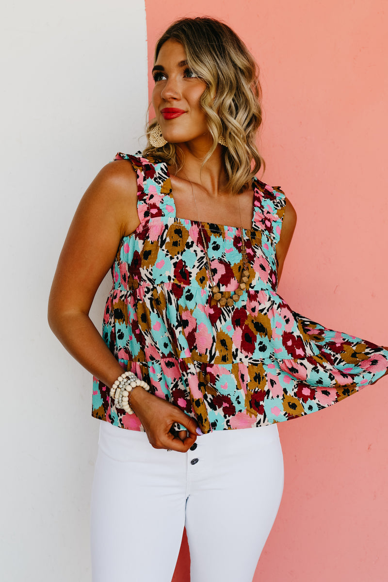 The Edith Mixed Print Tank Top - FINAL SALE