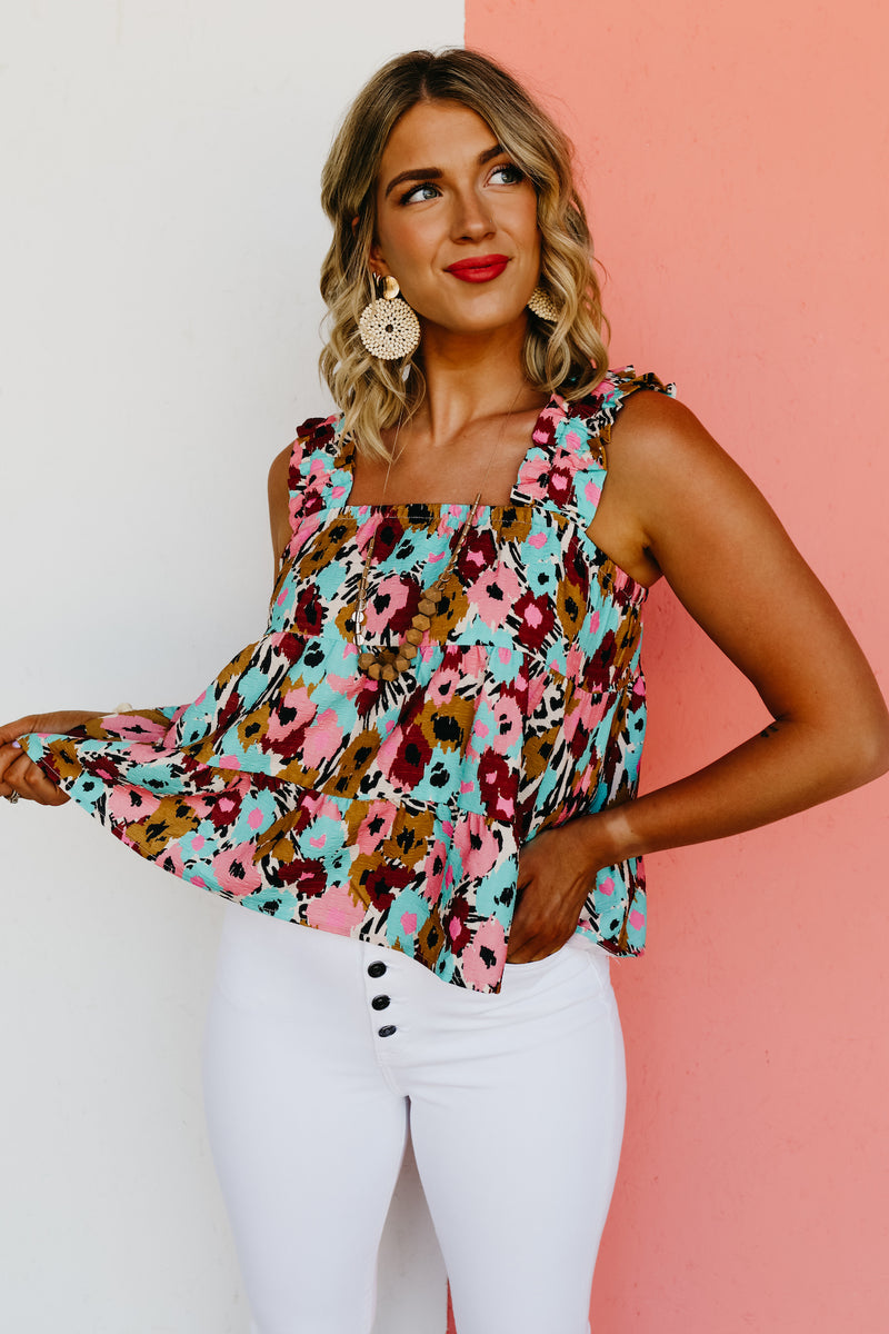The Edith Mixed Print Tank Top - FINAL SALE