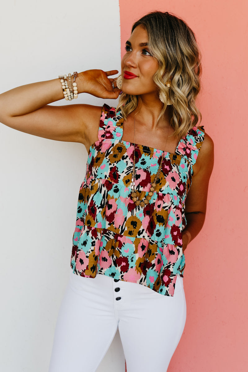 The Edith Mixed Print Tank Top - FINAL SALE