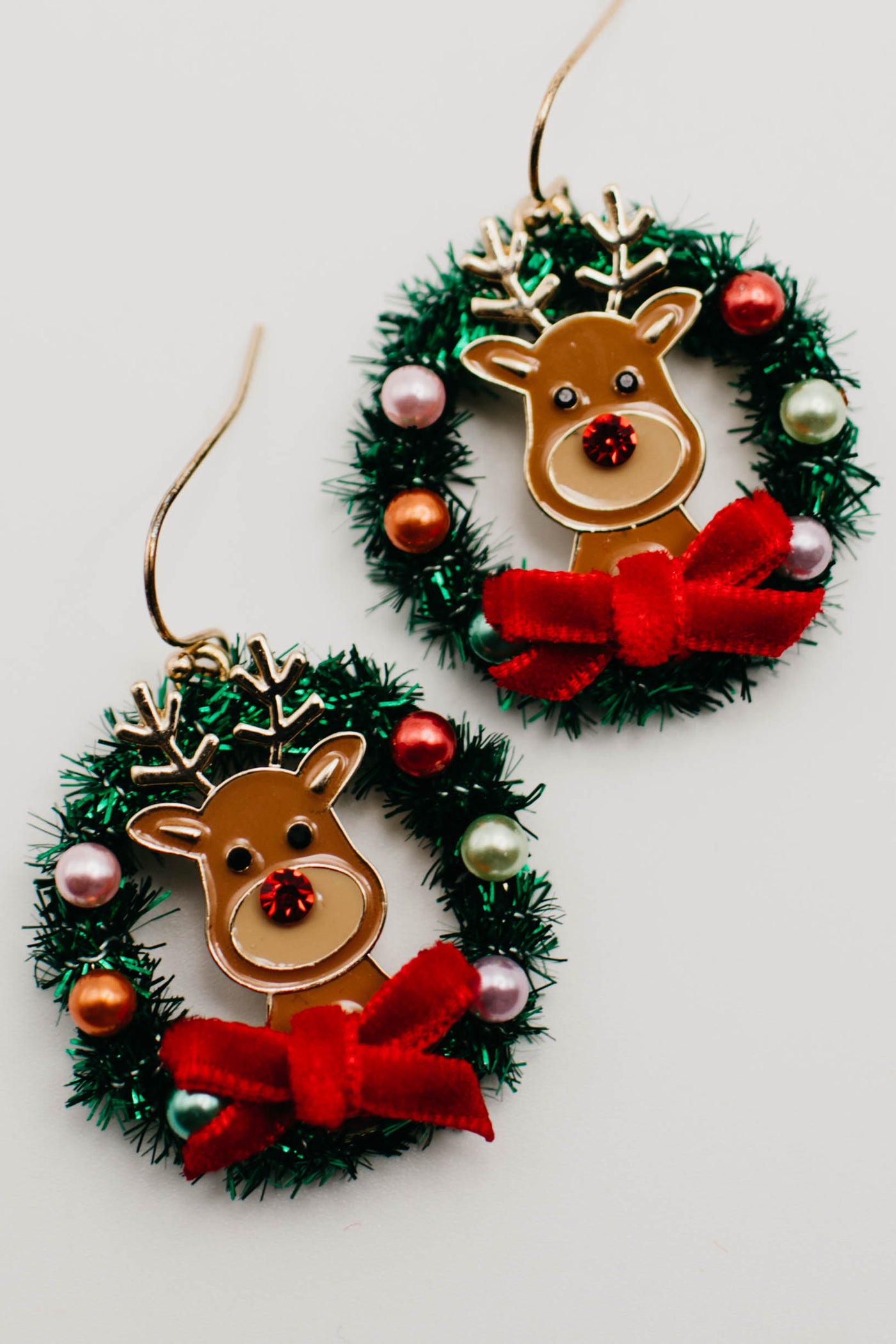 The Jenson Reindeer Wreath Earring