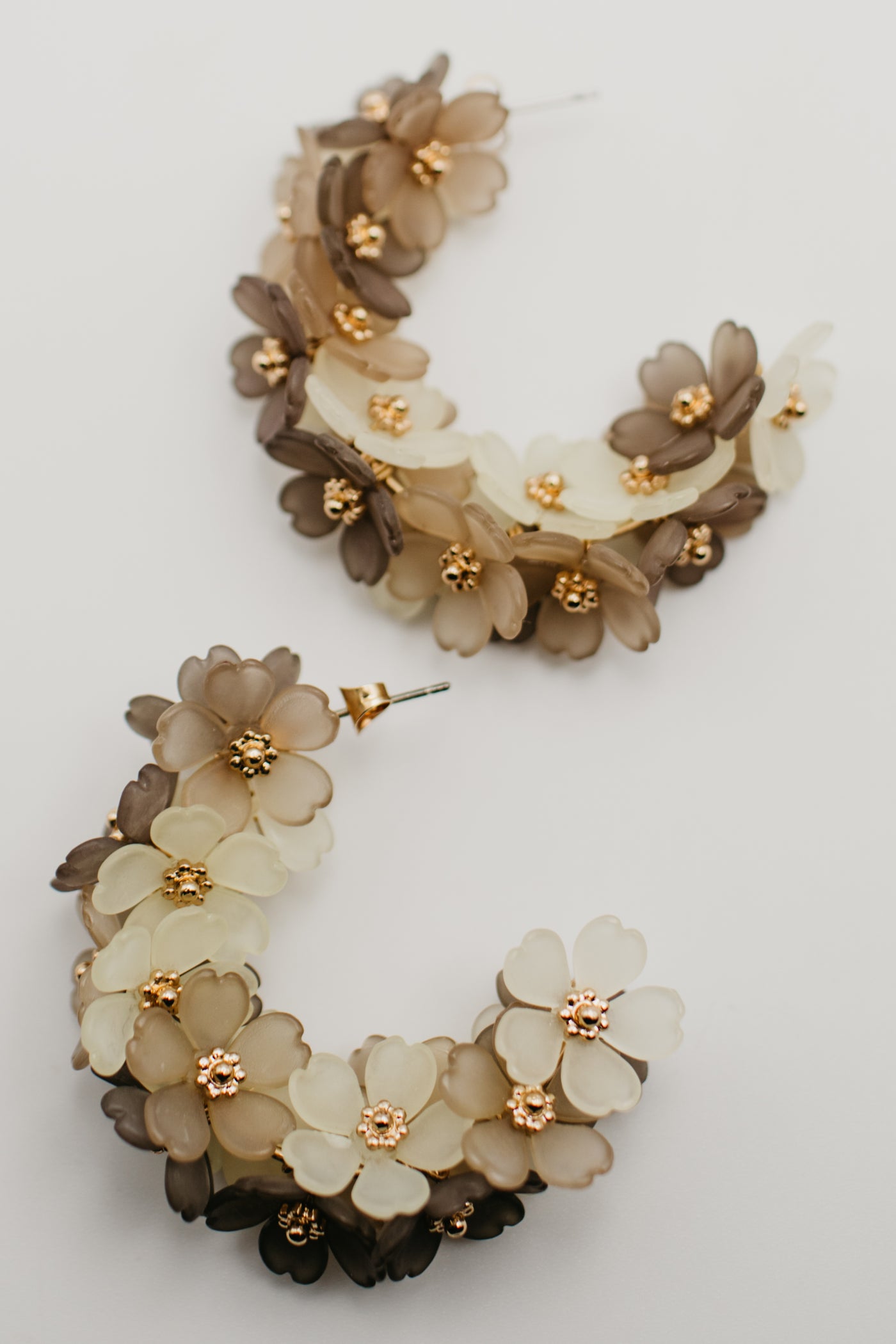 The Evelyn Floral Hoop Earring