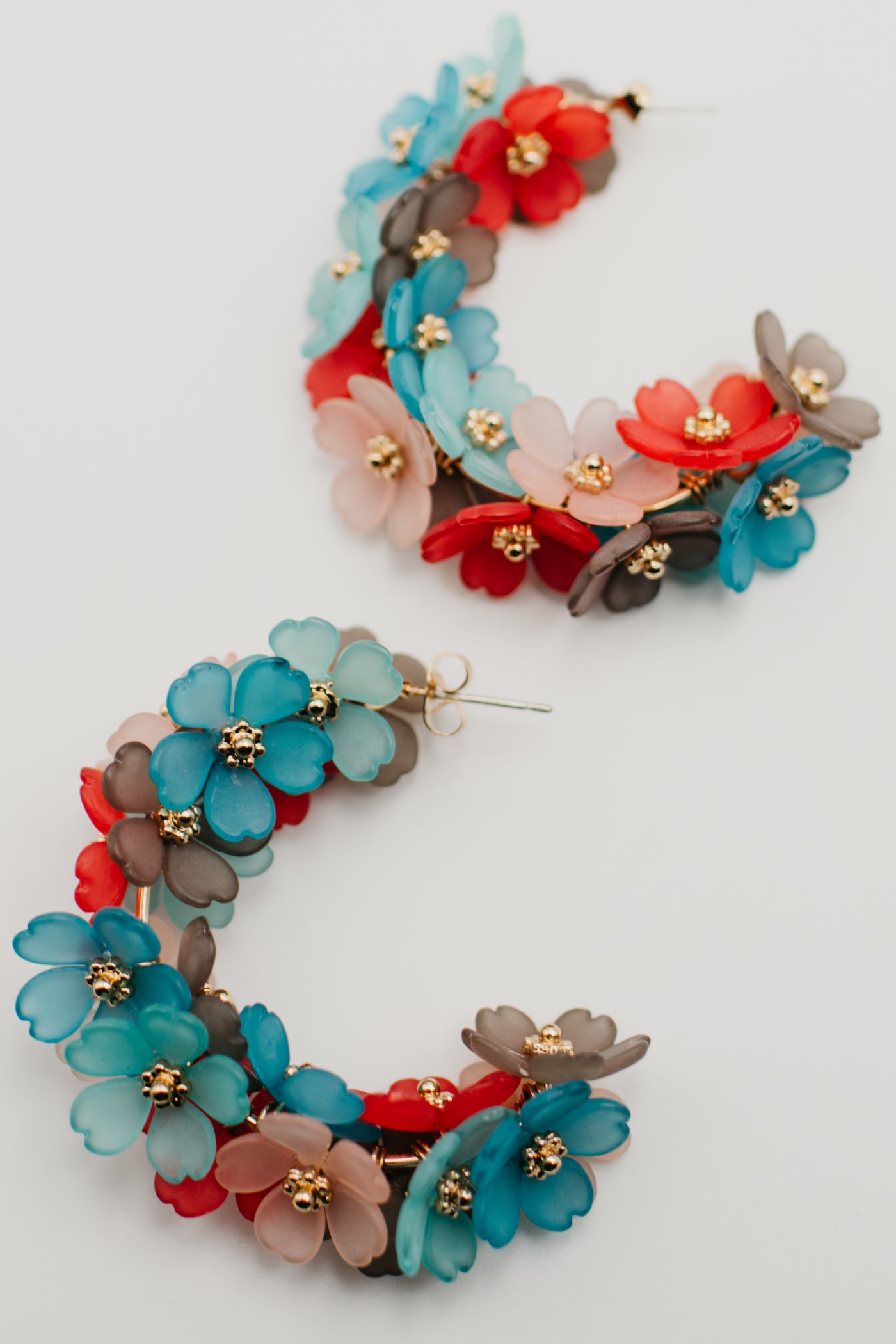 The Evelyn Floral Hoop Earring