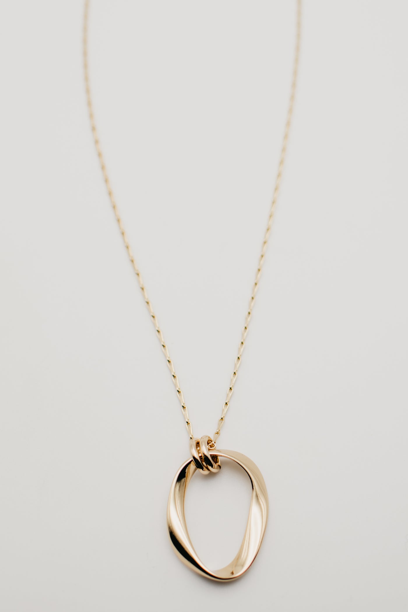 The Raina Twisted Oval Pendant Necklace